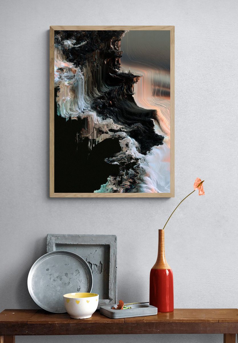Glacial Rift Abstract Poster. — room view 3