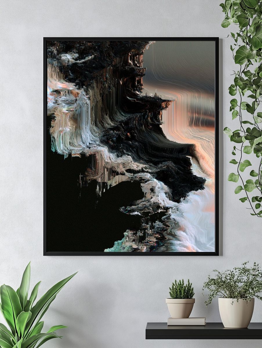Glacial Rift Abstract Poster. — room view 4