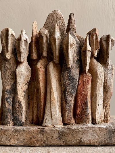 Abstract Clay Figures Poster. poster