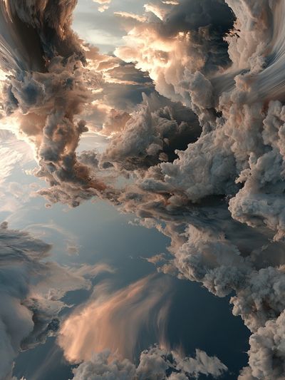 Dreamy Cloudscape Abstract Print. poster
