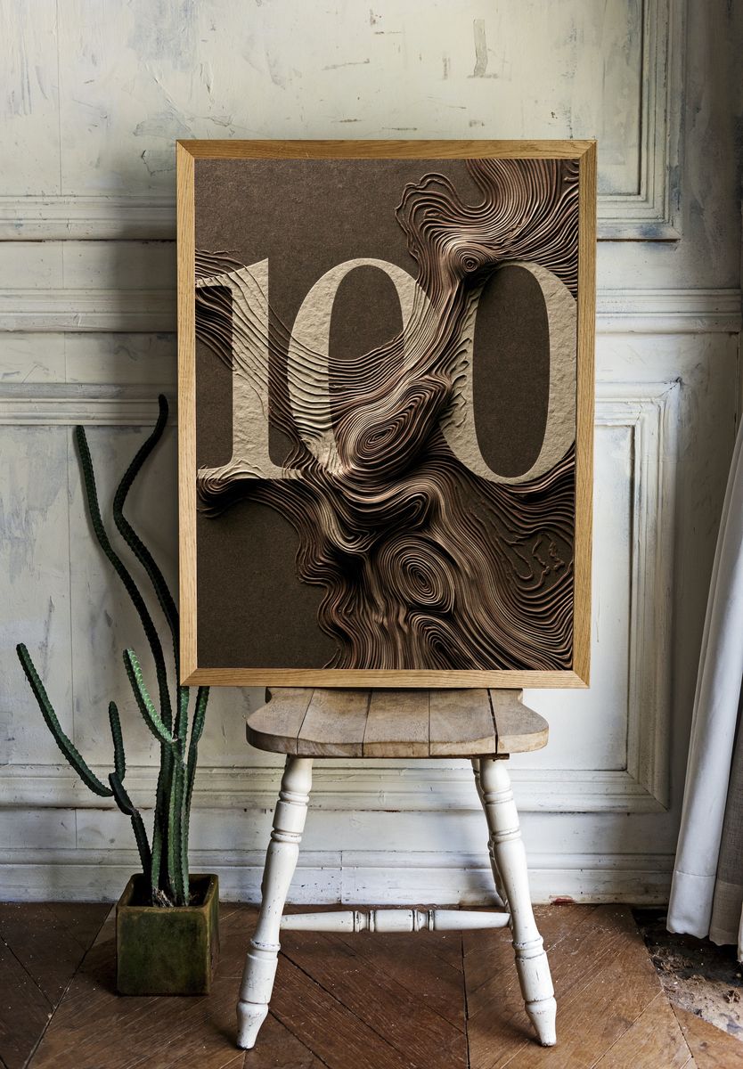 Layered 10 Abstract Poster. room preview