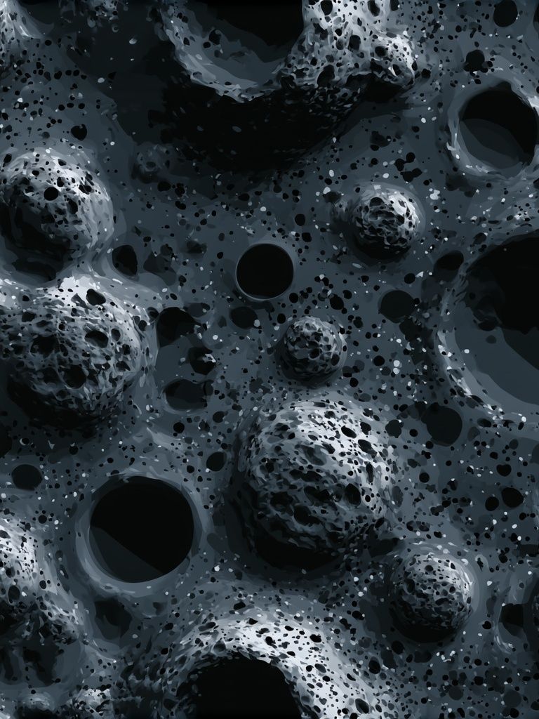 Lunar Craters Abstract Poster. poster — abstract art