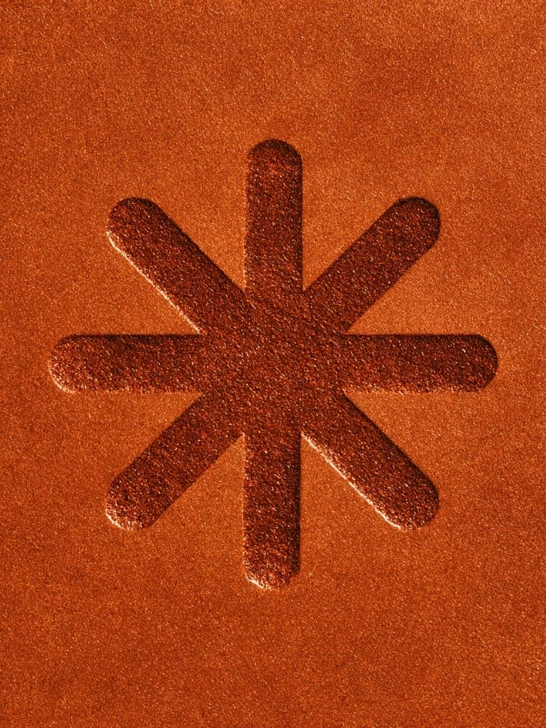 Orange Asterisk Abstract Poster. poster detail