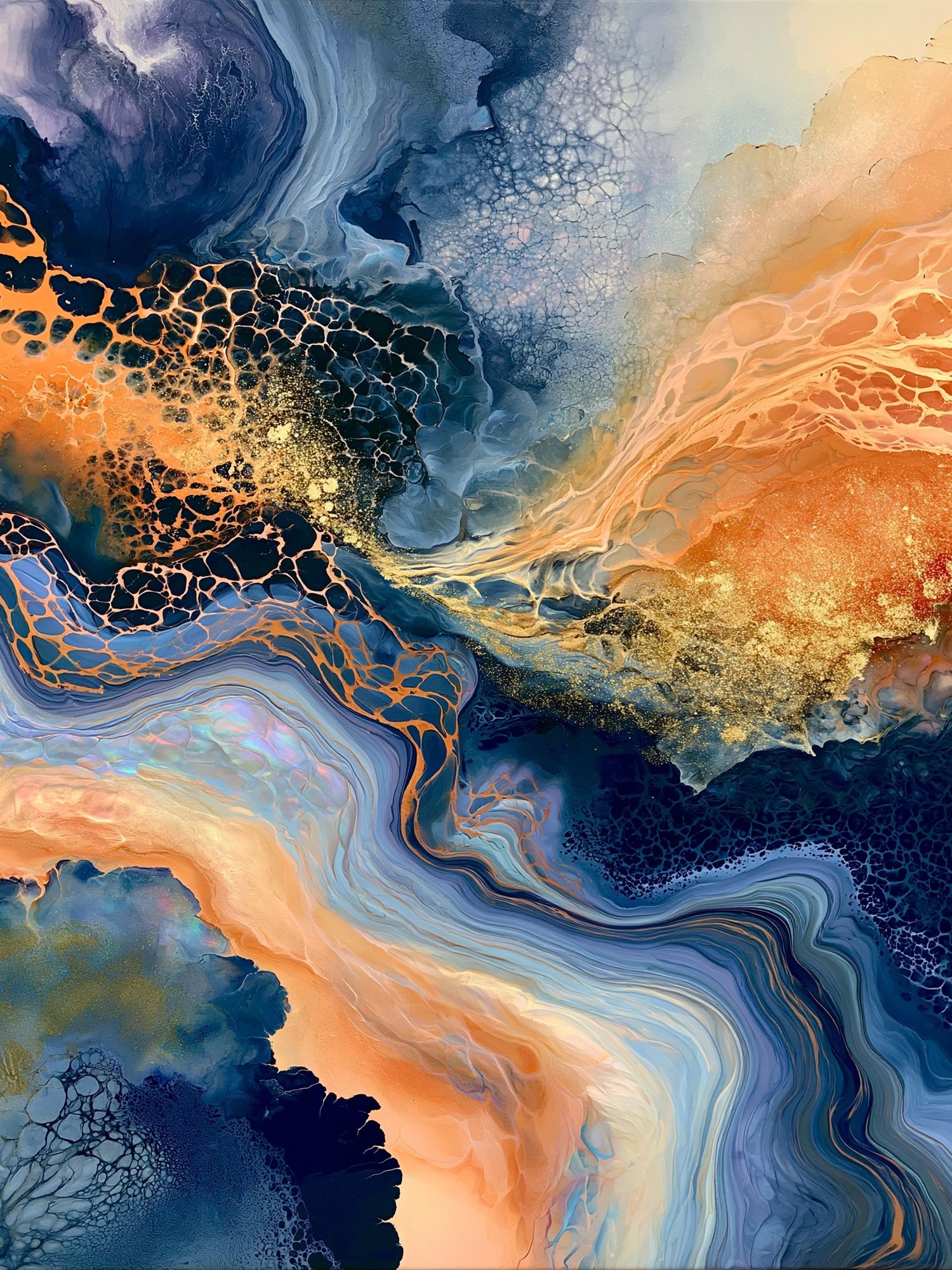 Celestial Flow Abstract Poster. poster detail