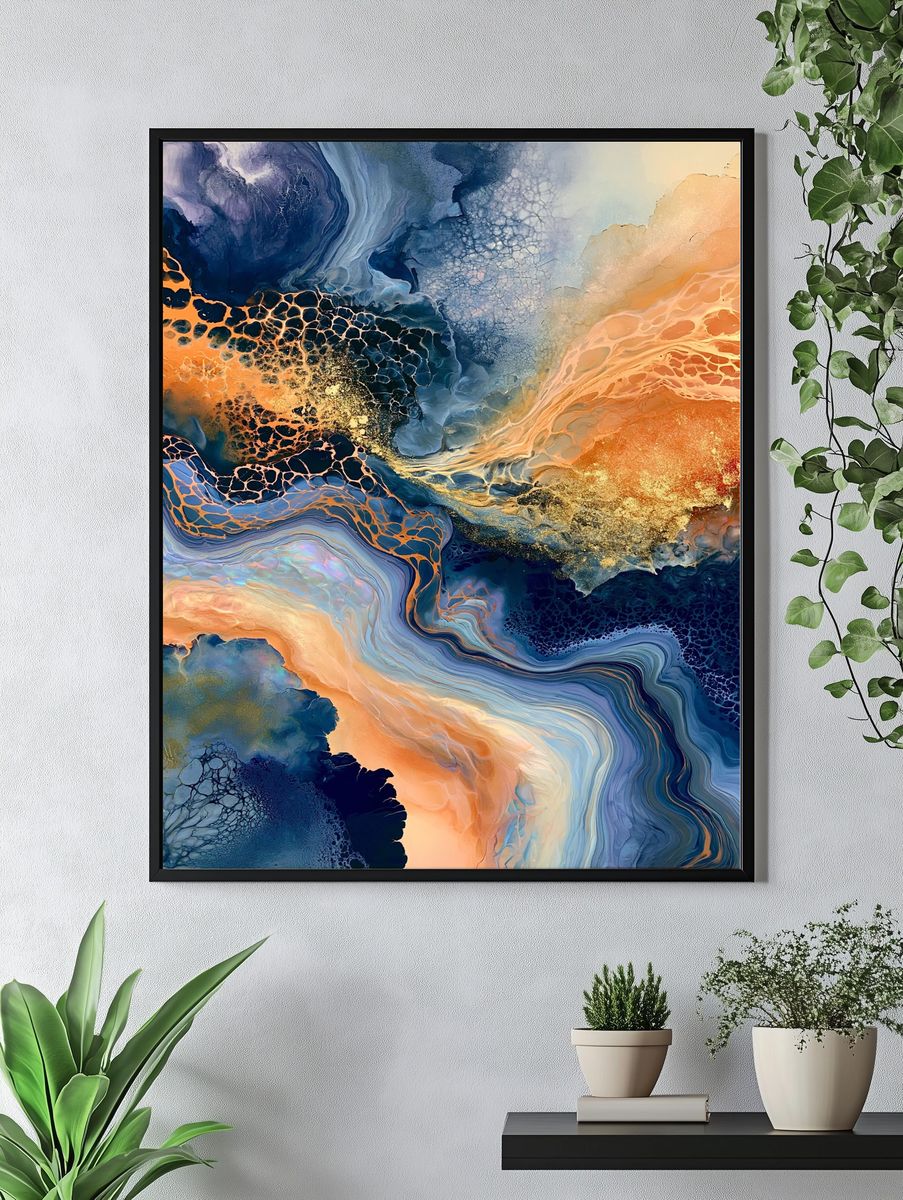 Celestial Flow Abstract Poster. — room view 4