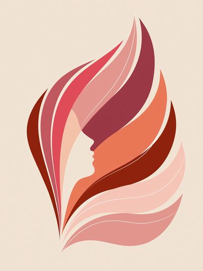 Abstract Flame Silhouette Poster. poster