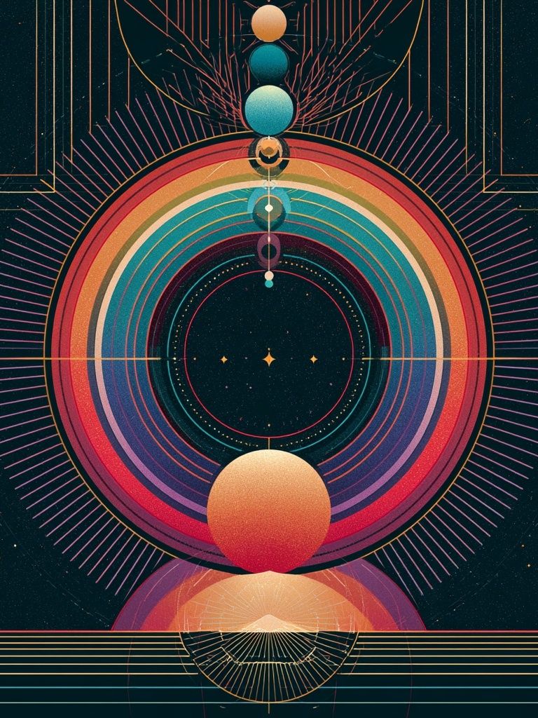 Celestial Orbit Abstract Poster. poster detail
