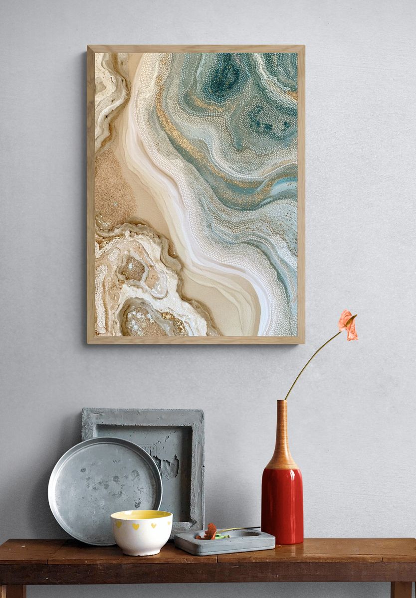 Coastal Agate Abstract Print. — room view 3