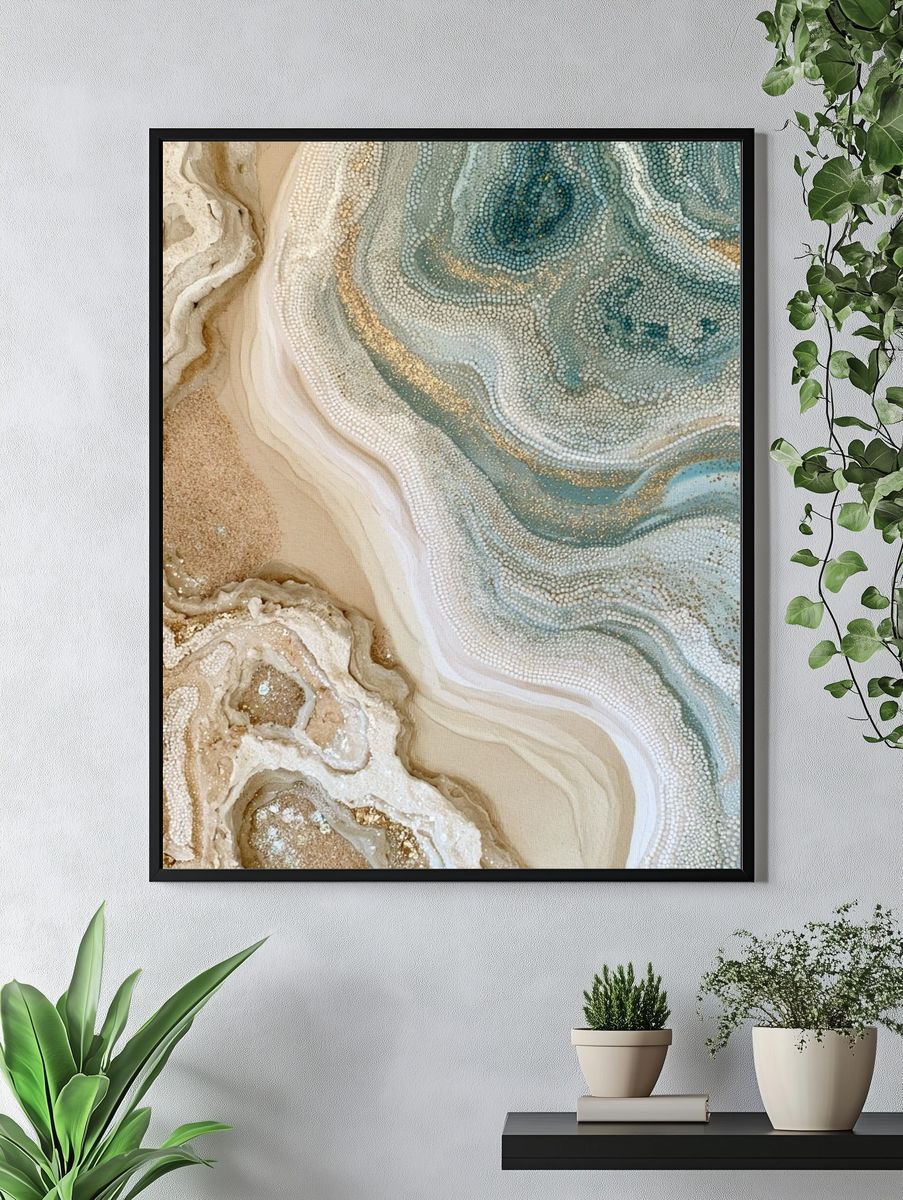 Coastal Agate Abstract Print. — room view 4