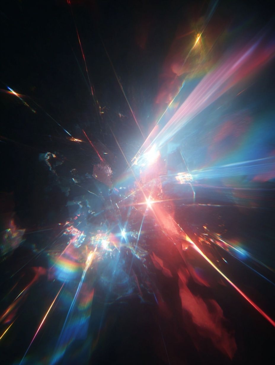 Prismatic Light Burst Abstract Poster. poster detail