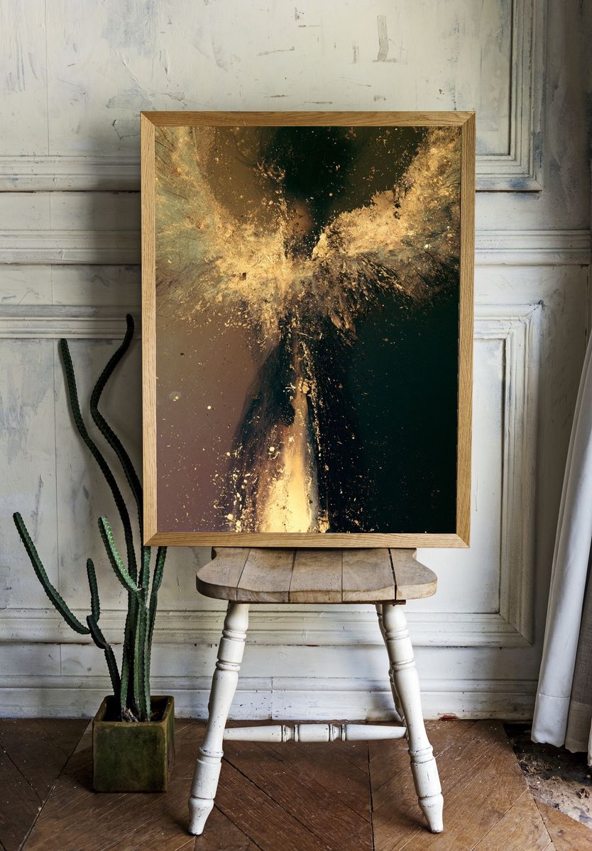 Colorful Dot Mandala Abstract Poster. — room view 1