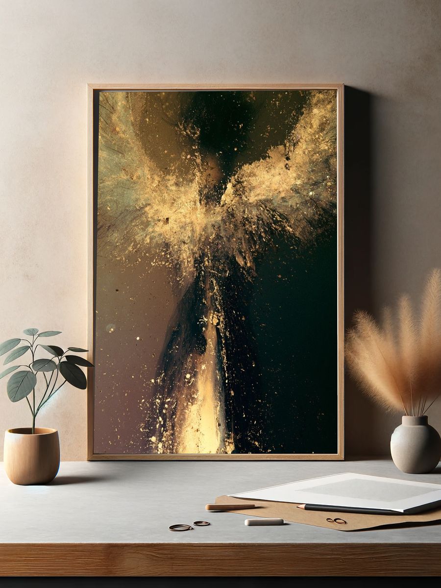 Colorful Dot Mandala Abstract Poster. — room view 2