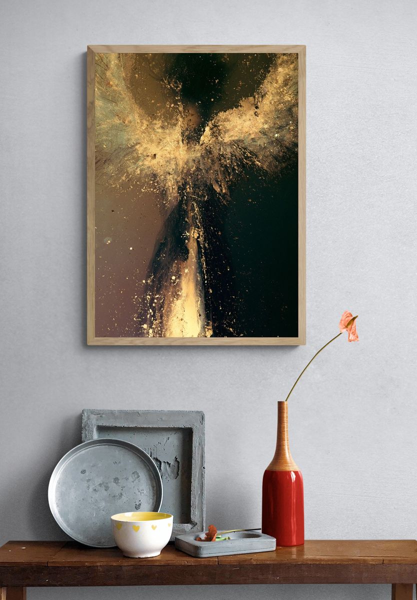 Colorful Dot Mandala Abstract Poster. — room view 3