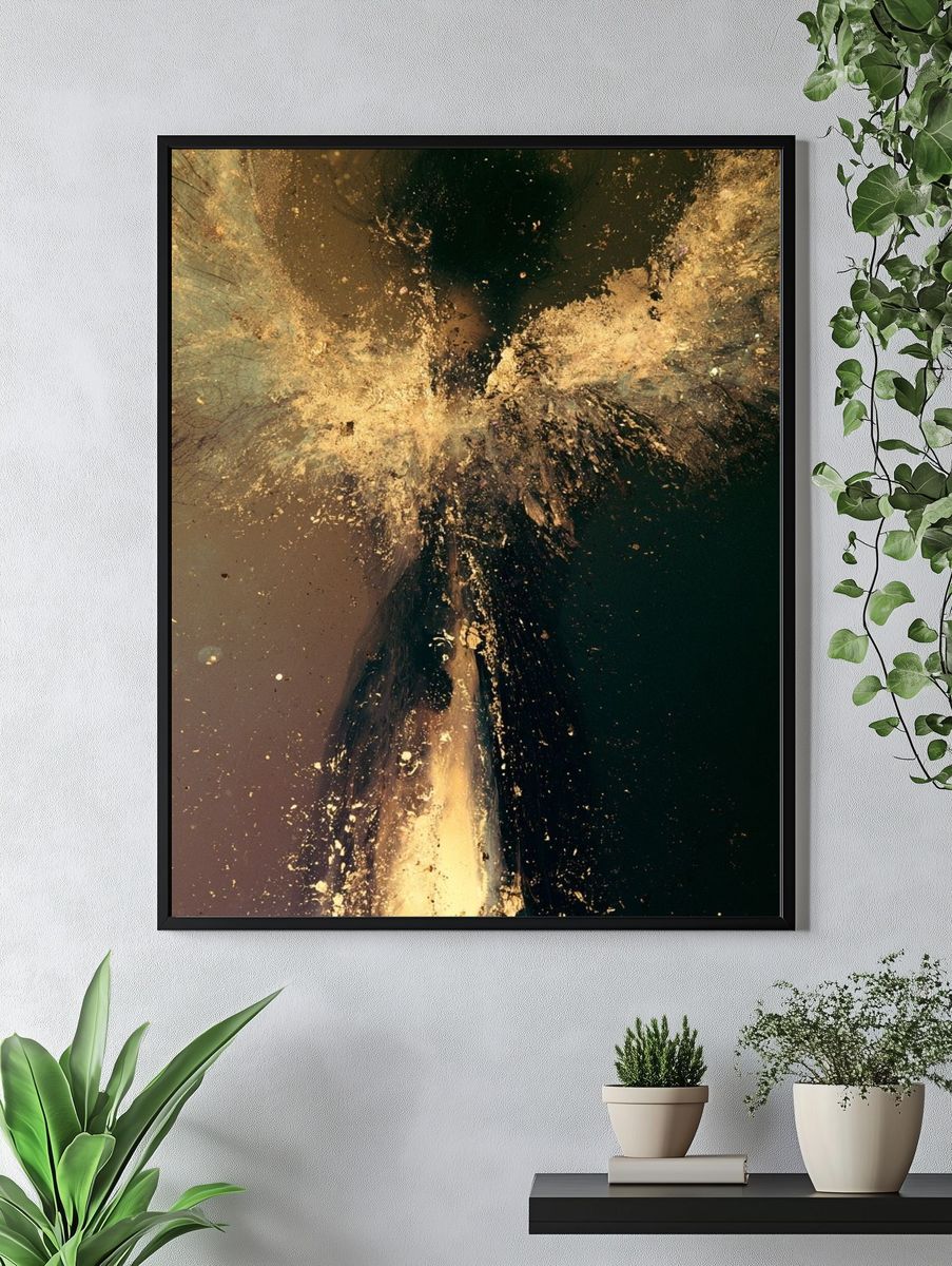 Colorful Dot Mandala Abstract Poster. — room view 4