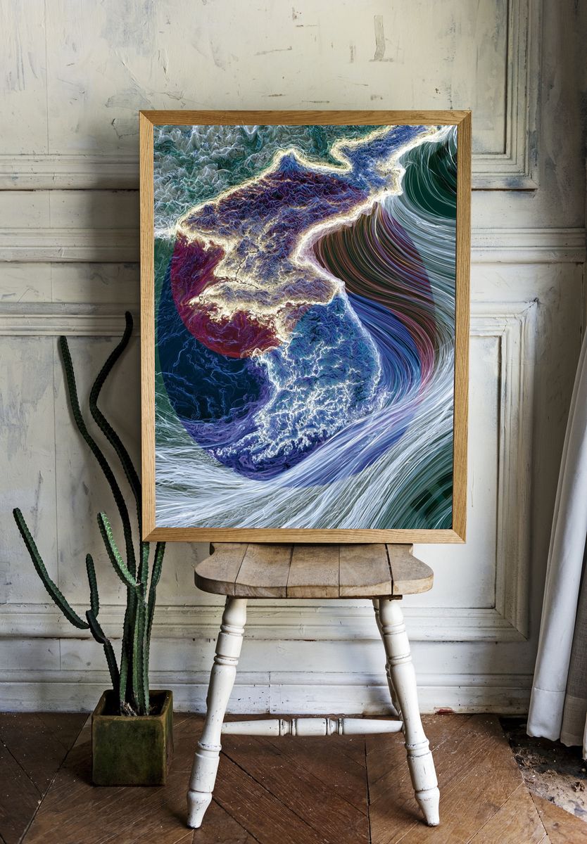 Cosmic Flow Abstract Poster. — room view 1