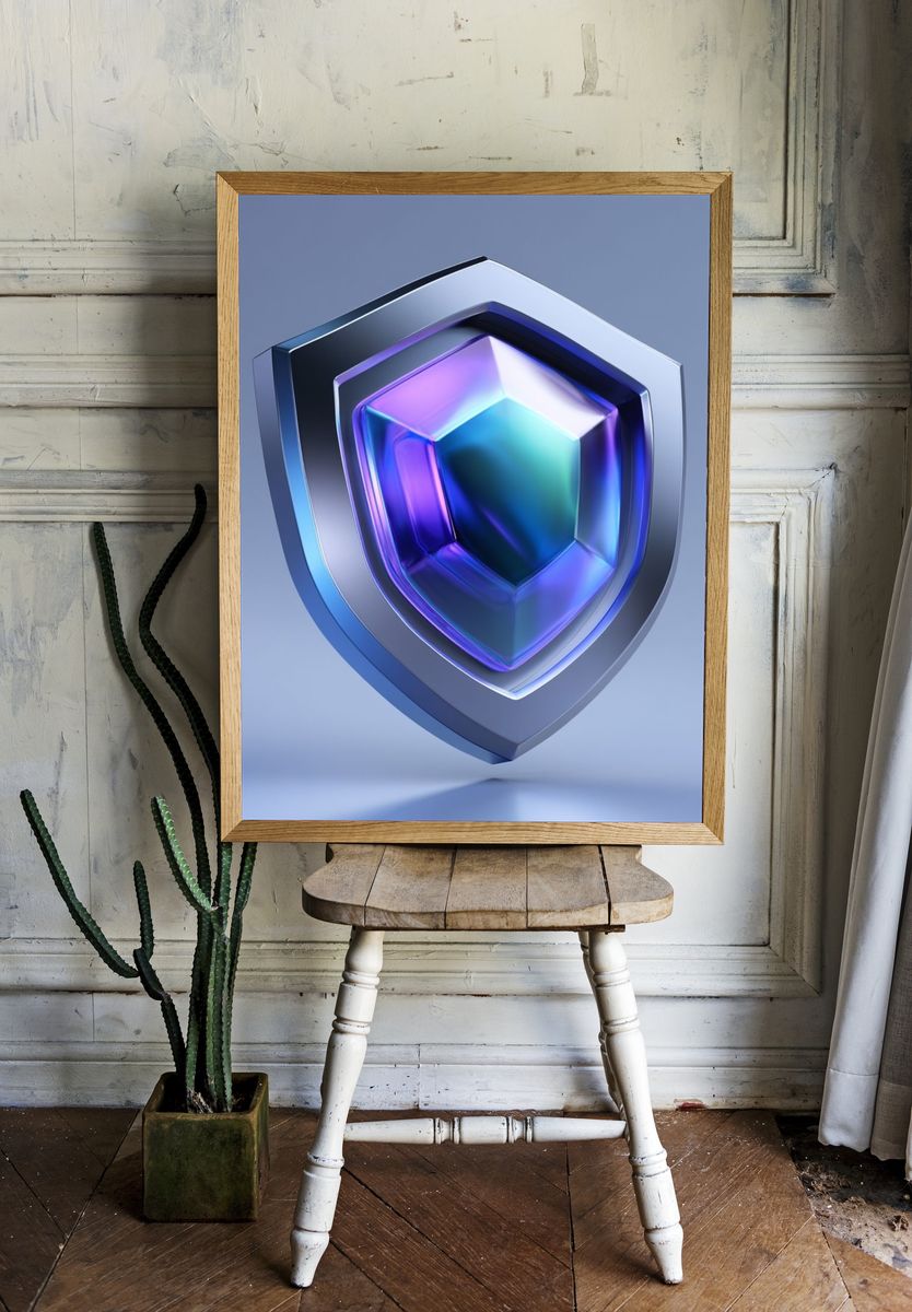 Crystal Shield Abstract Poster. — room view 1