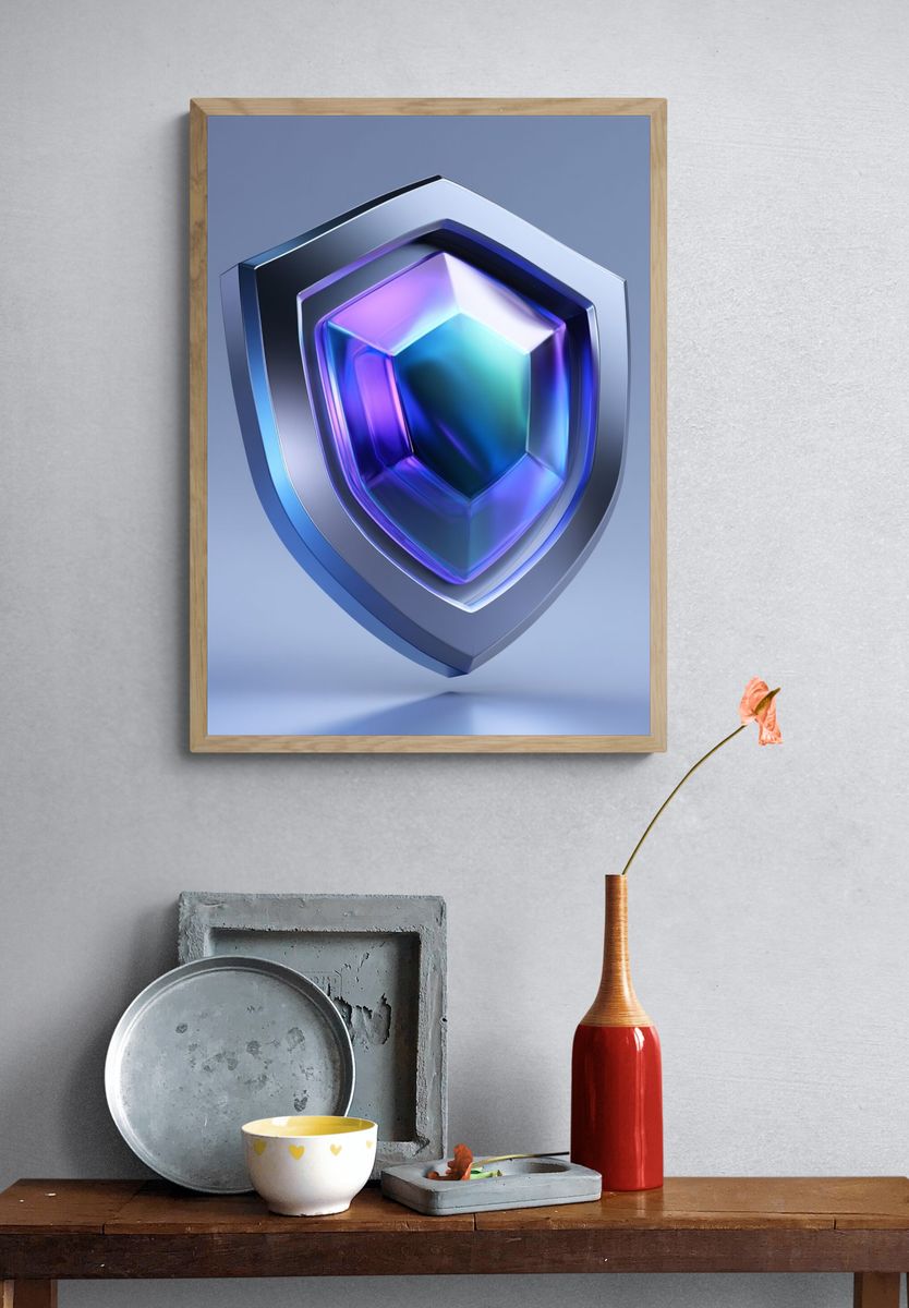 Crystal Shield Abstract Poster. — room view 3