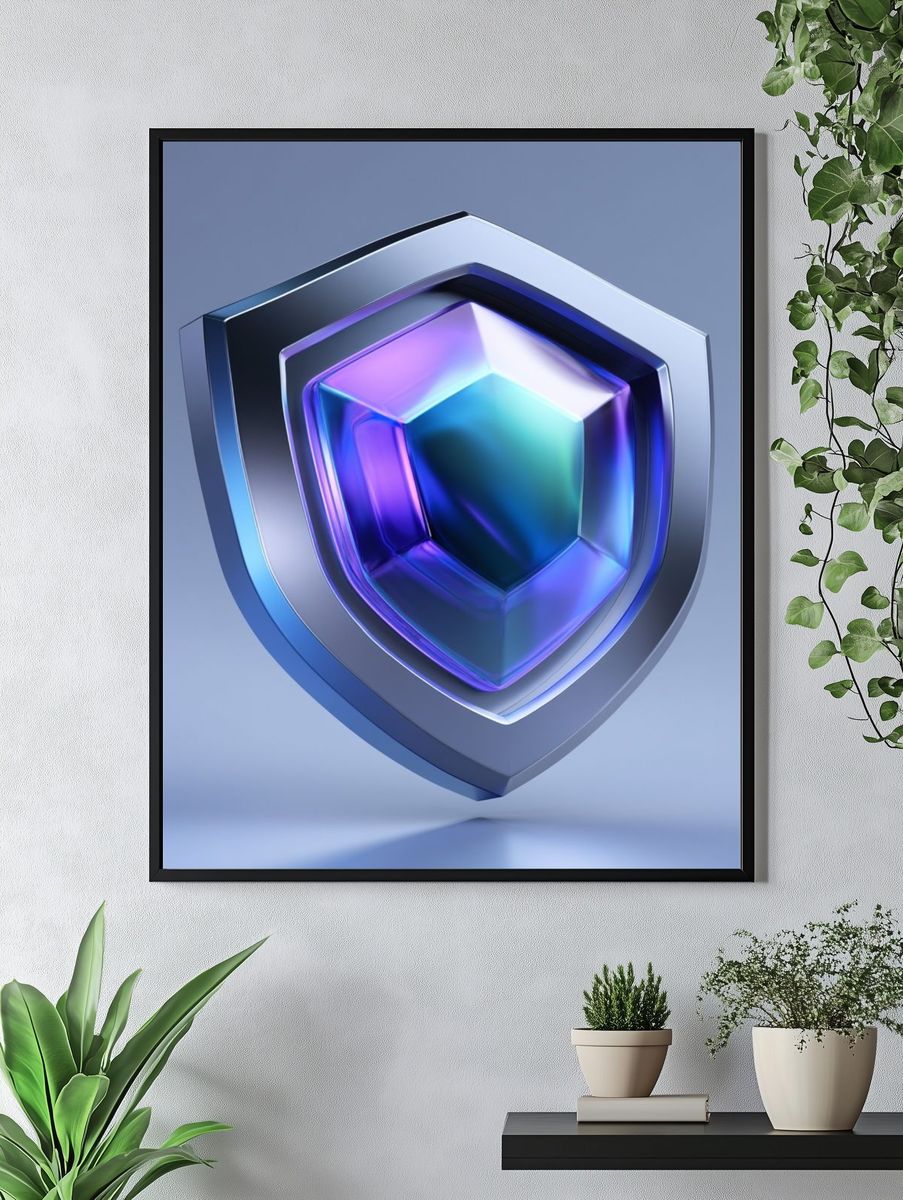 Crystal Shield Abstract Poster. — room view 4