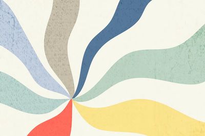 Bold color wavy sunburst effect. poster print