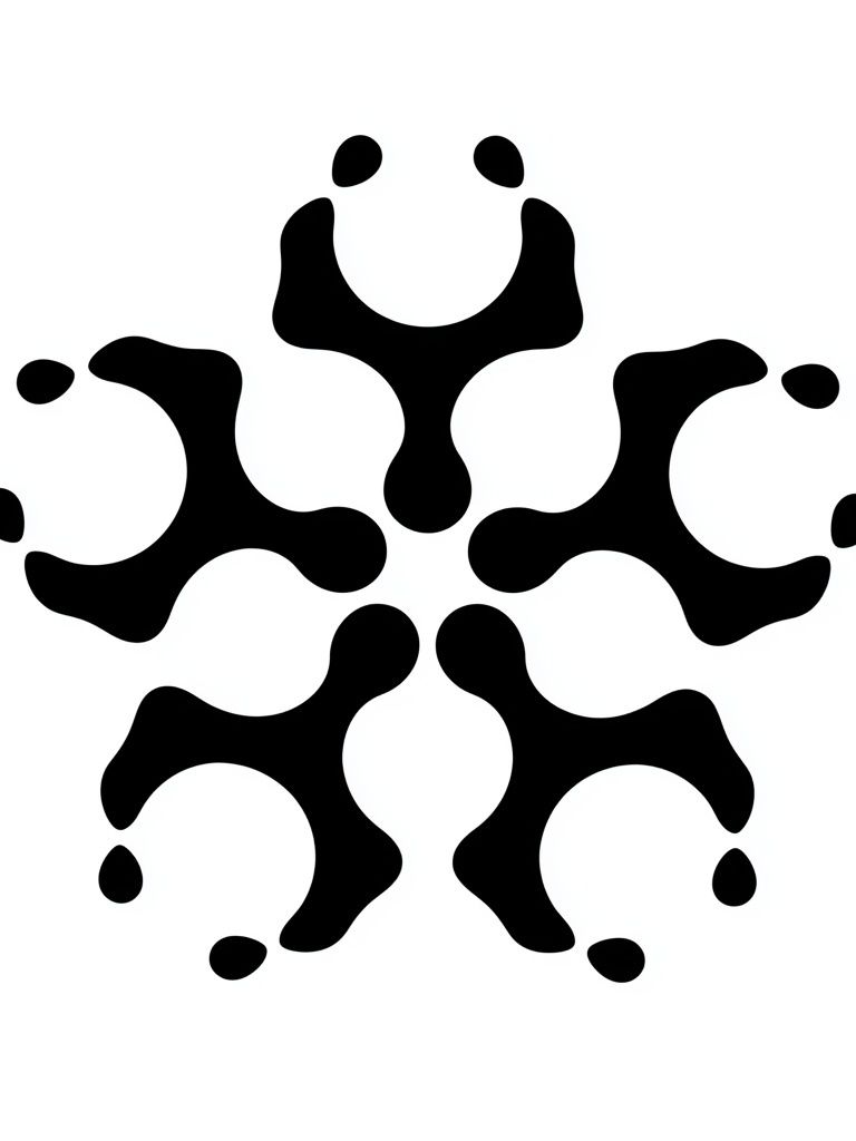 Black Symmetry Abstract Poster. poster — abstract art
