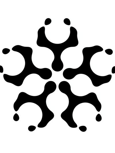 Black Symmetry Abstract Poster.