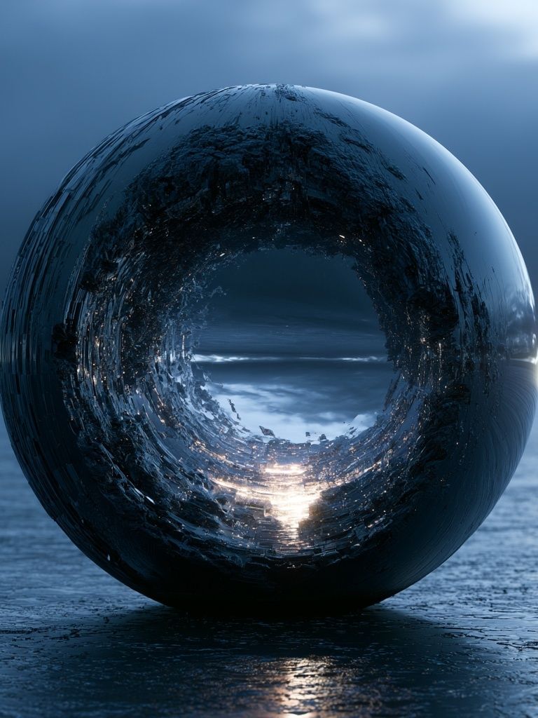 Ocean Sphere Abstract Poster. poster — abstract art