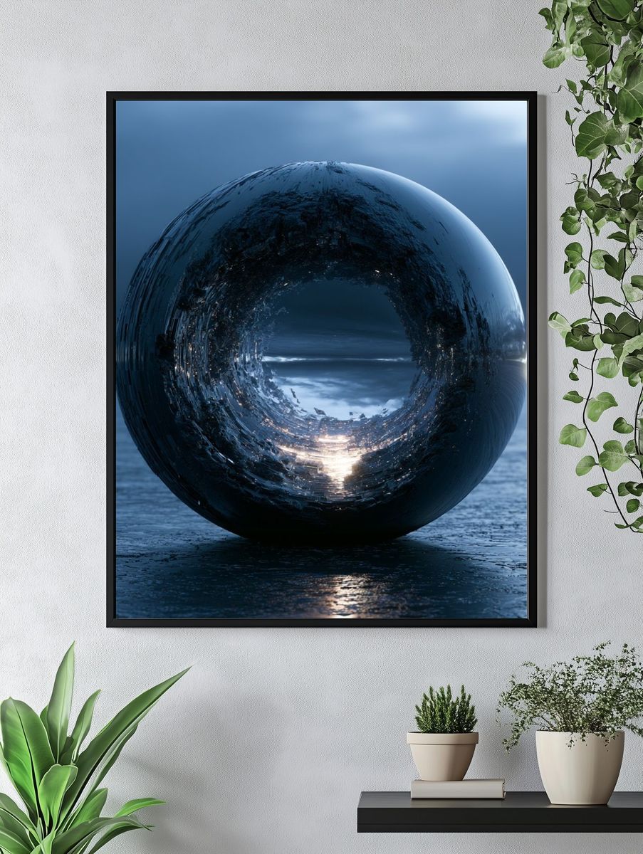 Ocean Sphere Abstract Poster. — room view 4