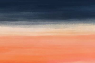 Orange blue watercolor background, desktop. poster print