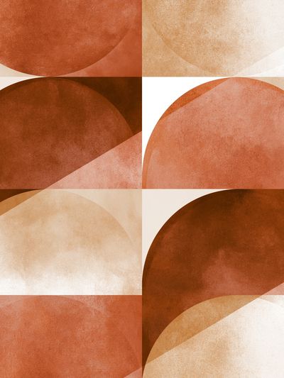 Terracotta Arc Abstract Poster. poster