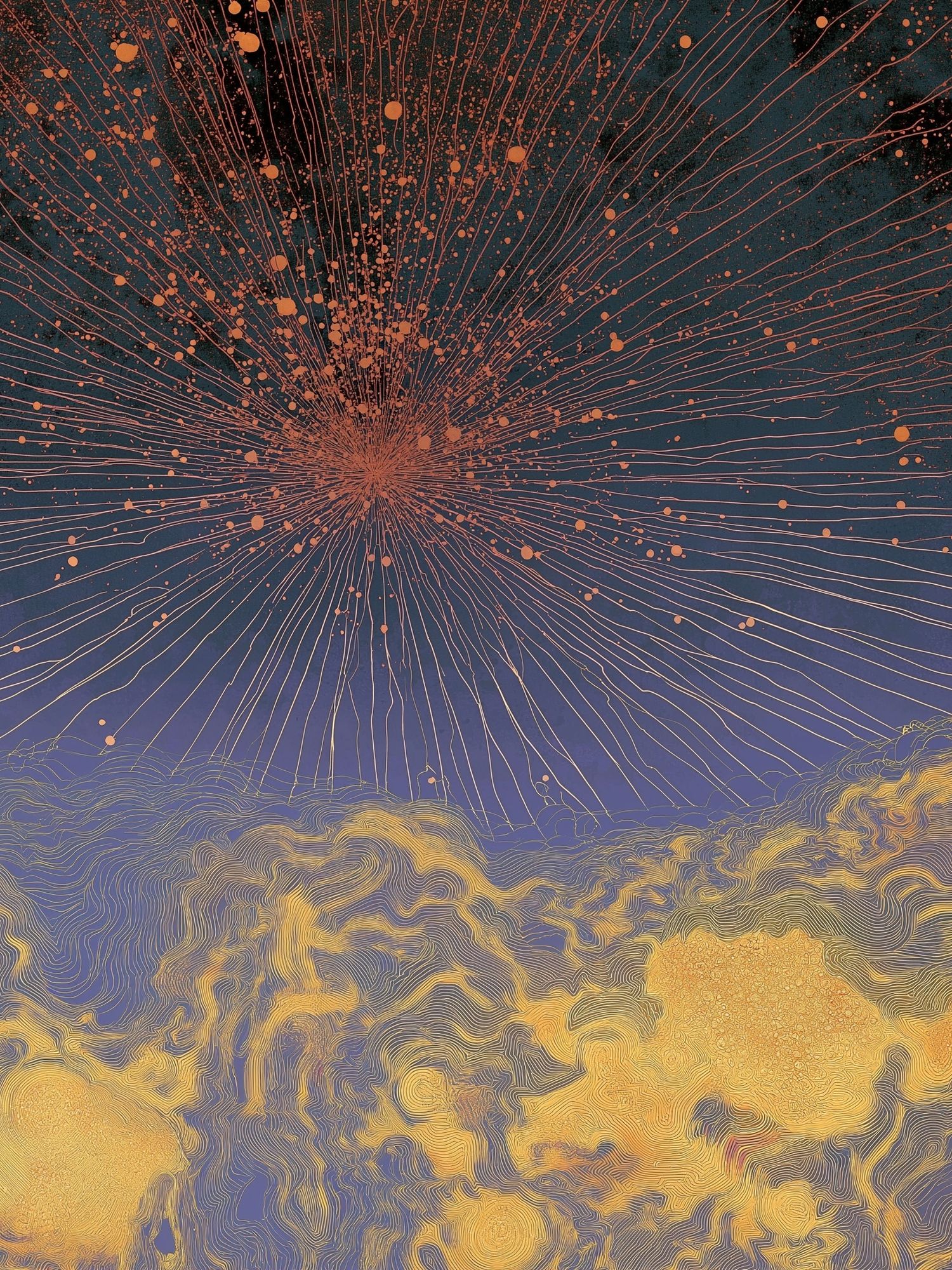 Celestial Burst Abstract Print. poster — abstract art
