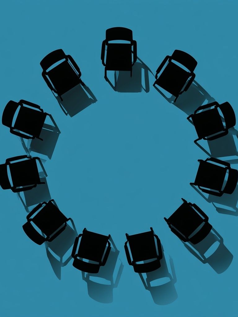 Circular Chairs Abstract Poster. poster detail