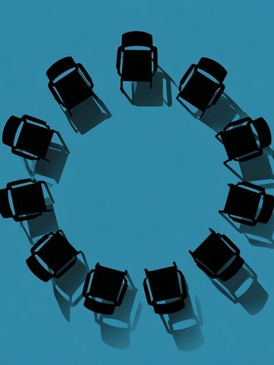 Circular Chairs Abstract Poster. poster