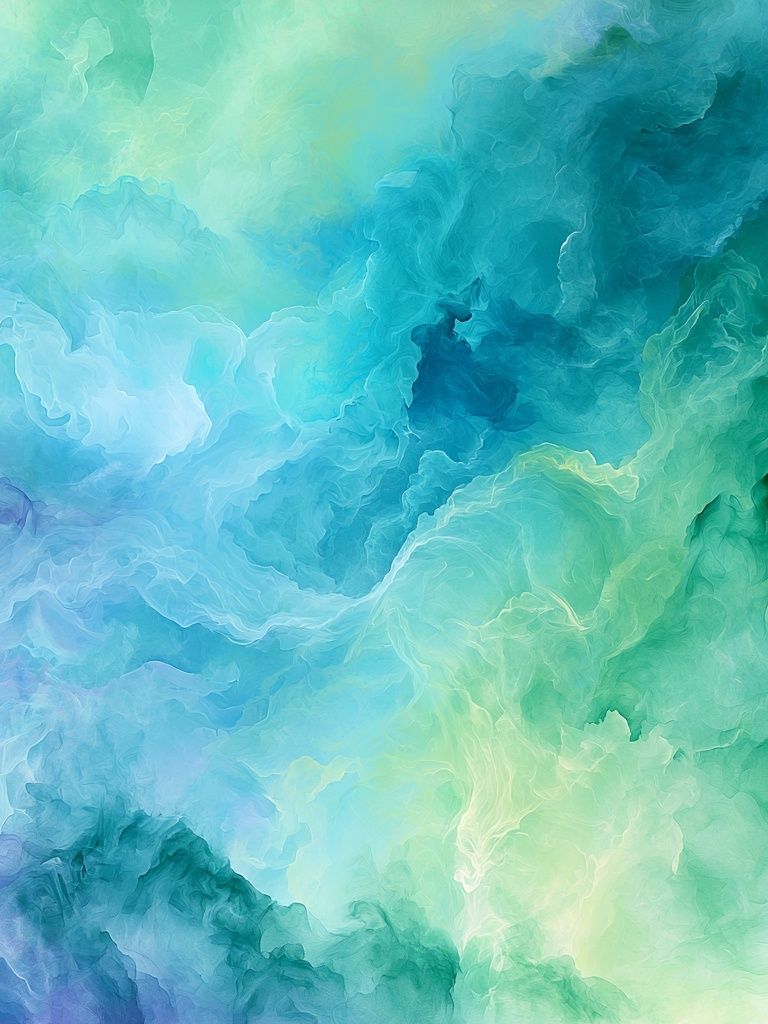 Aqua Cloudscape Abstract Poster. poster — abstract art