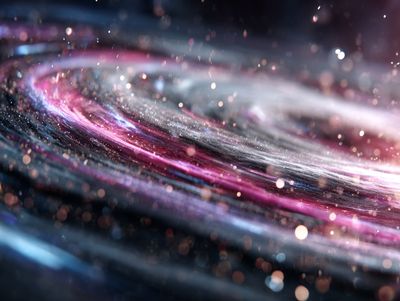 Cosmic Swirl Abstract Poster. poster print