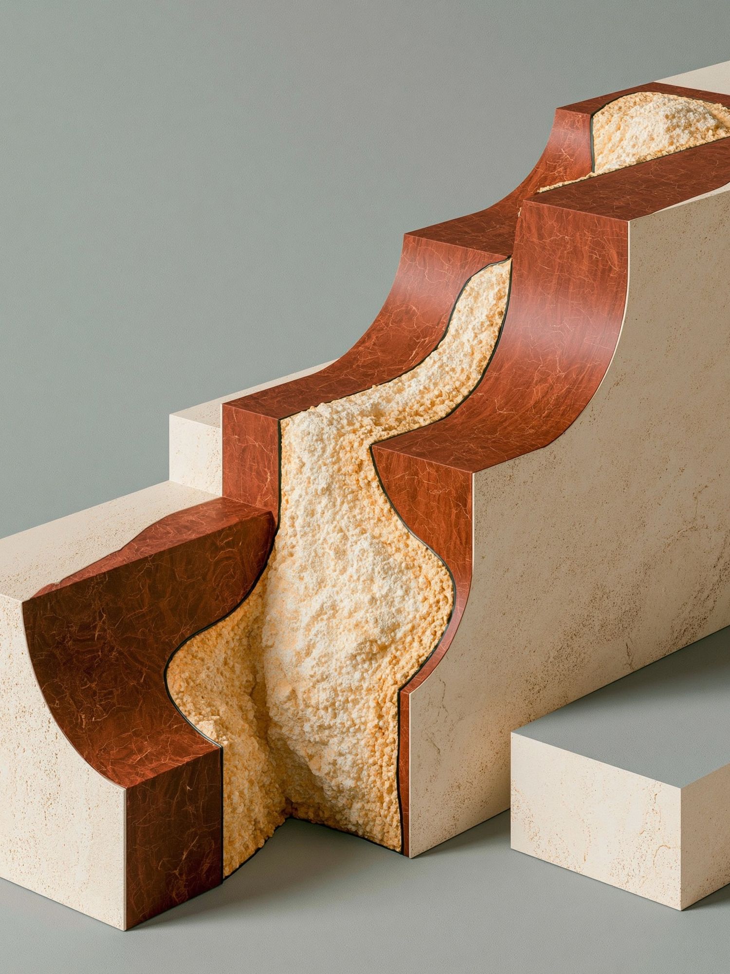 Sculptural Stone Abstract Poster. poster detail