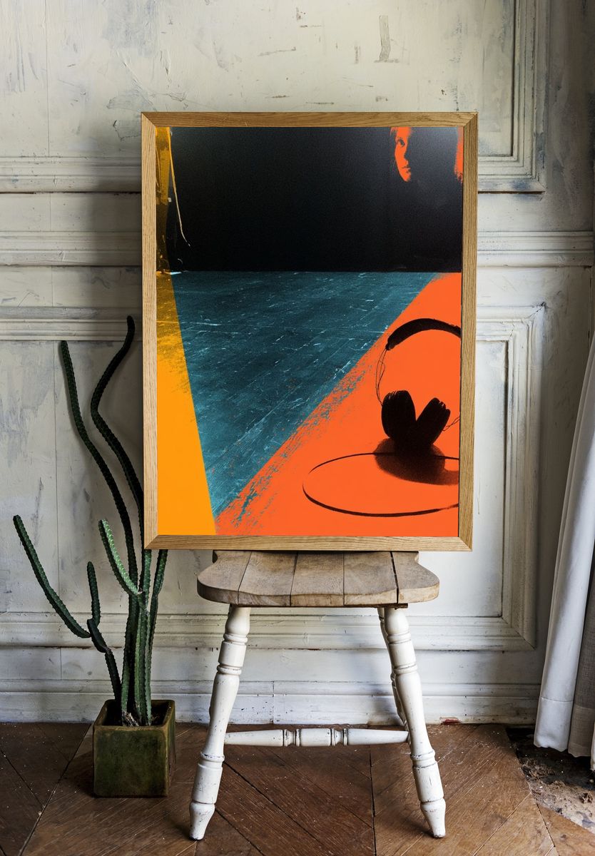 Abstract Neon Stage Poster. — room view 1
