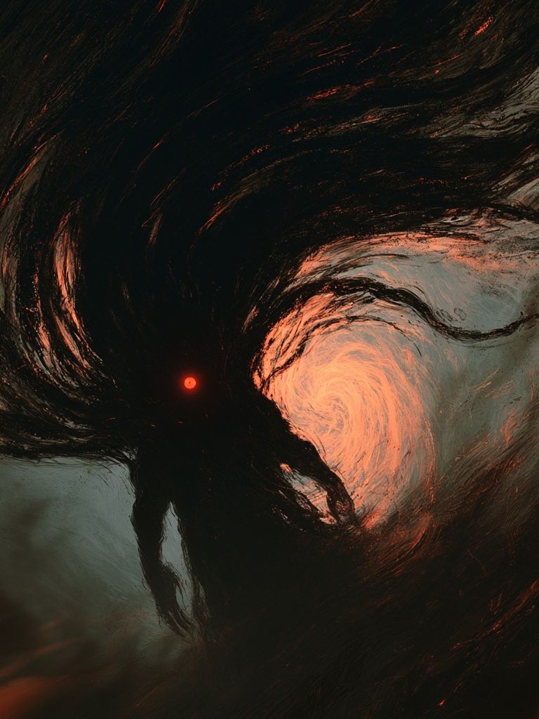 Cosmic Shadow Figure Abstract Print. poster detail