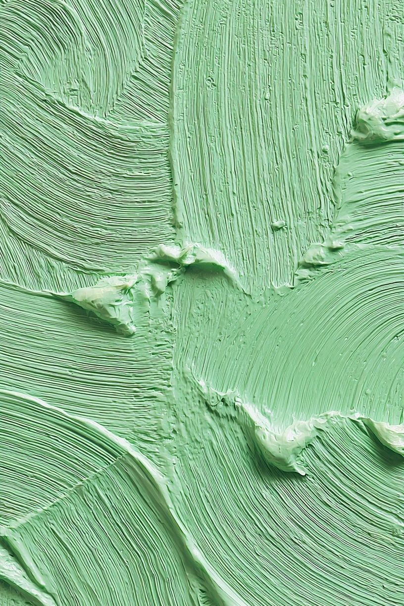 Mint Impasto Abstract Poster. poster — abstract art