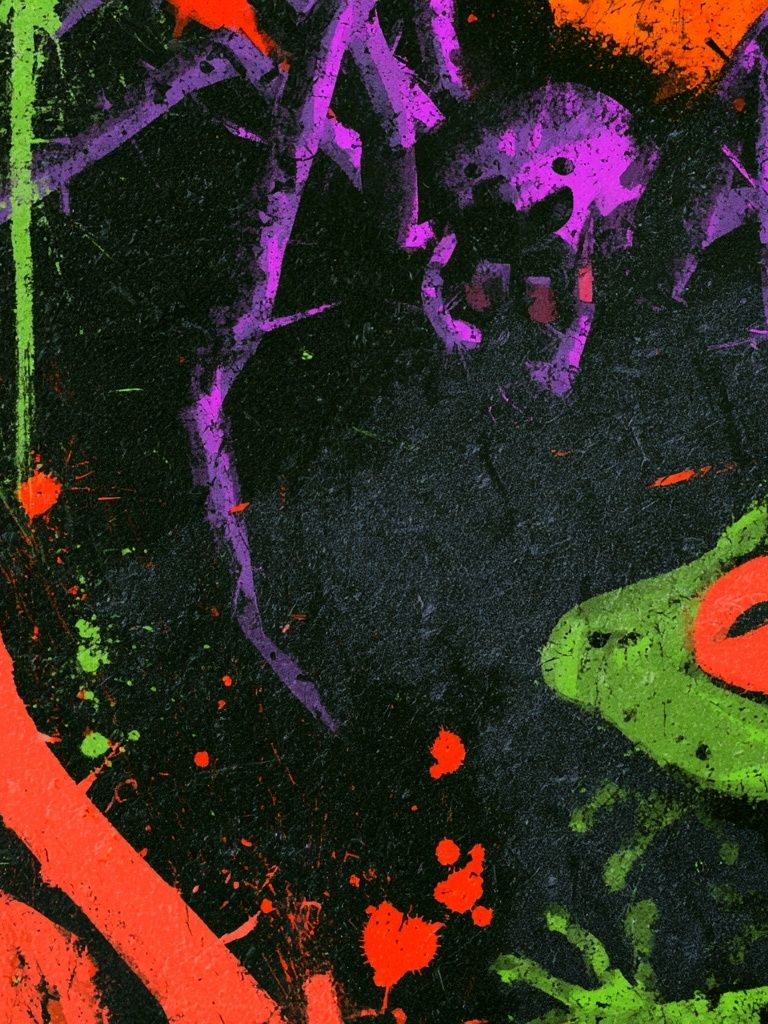 Neon Graffiti Abstract Poster. poster — abstract art