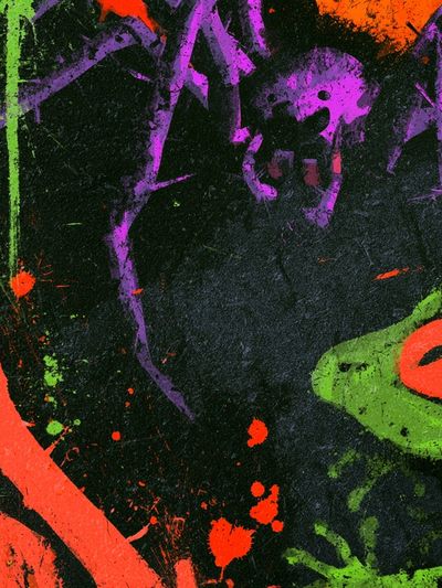 Neon Graffiti Abstract Poster. poster