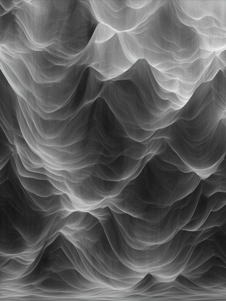 Monochrome Flow Abstract Poster. poster — abstract art