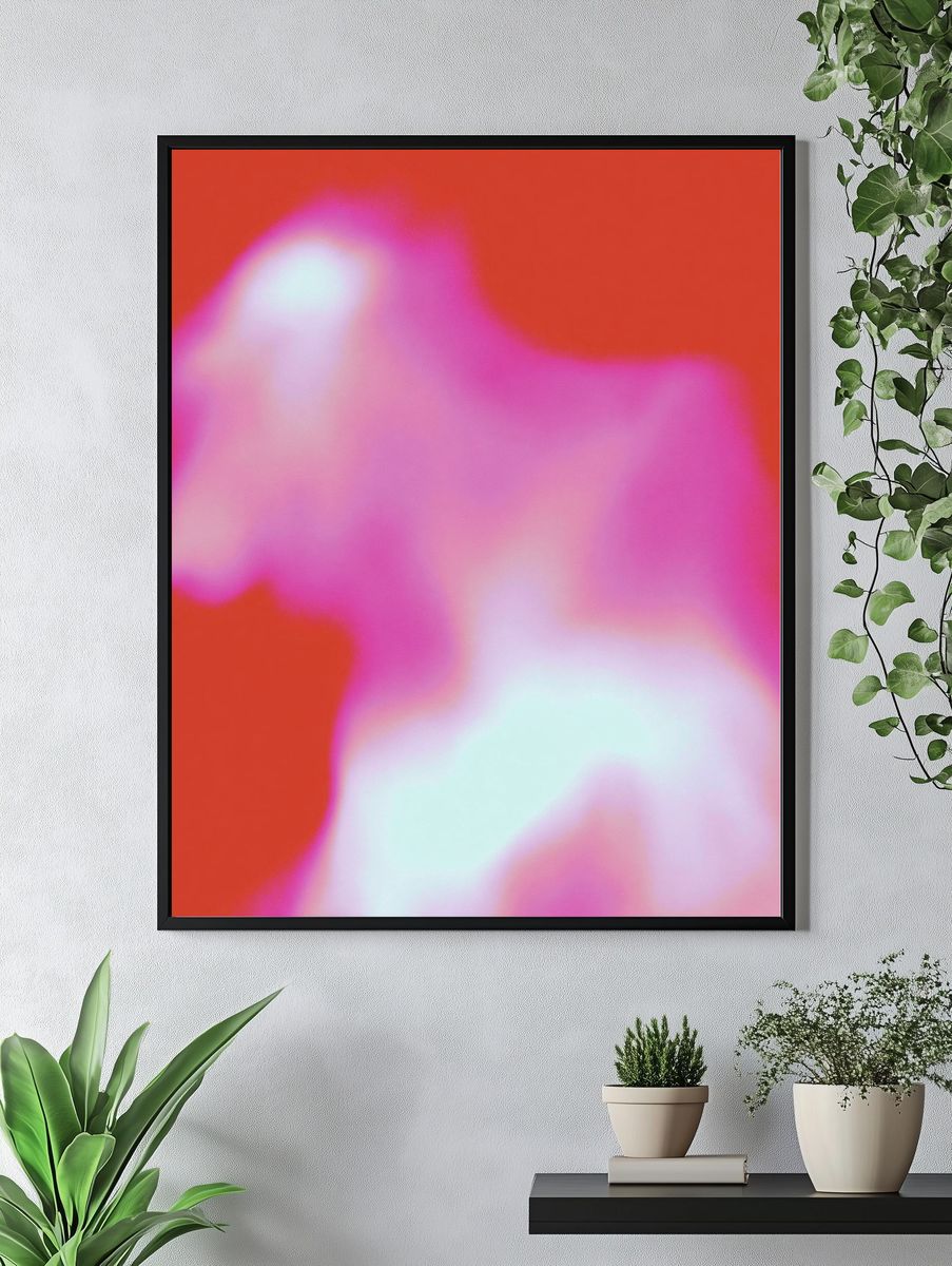 Neon Blur Abstract Poster. — room view 4