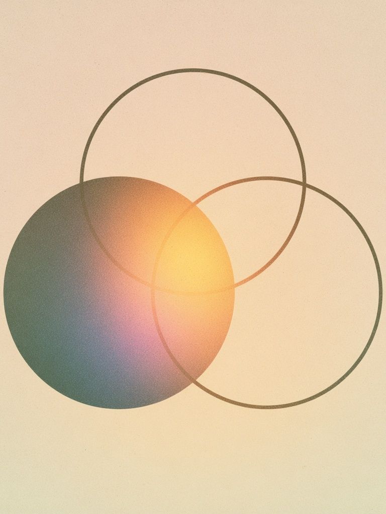 Soft Overlap Abstract Poster. poster — abstract art