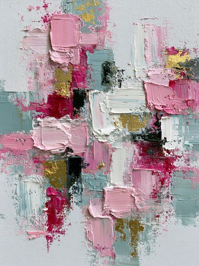 Pastel Impasto Abstract Poster. poster