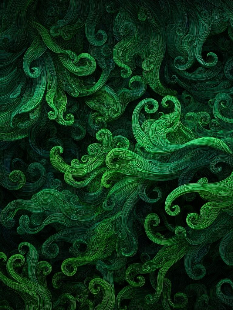 Emerald Swirl Abstract Poster. poster detail