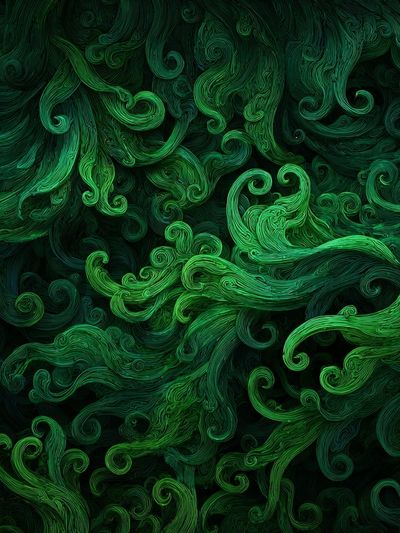 Emerald Swirl Abstract Poster. poster print