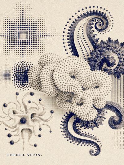 Ornate Abstract Dotwork Poster. poster