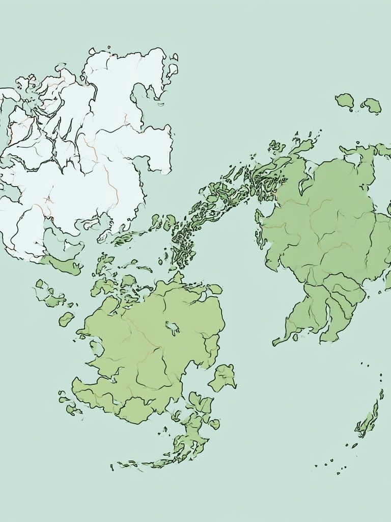 Abstract Arctic Map Poster. poster detail