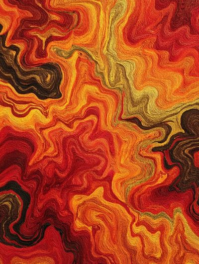 Molten Ember Abstract Print.