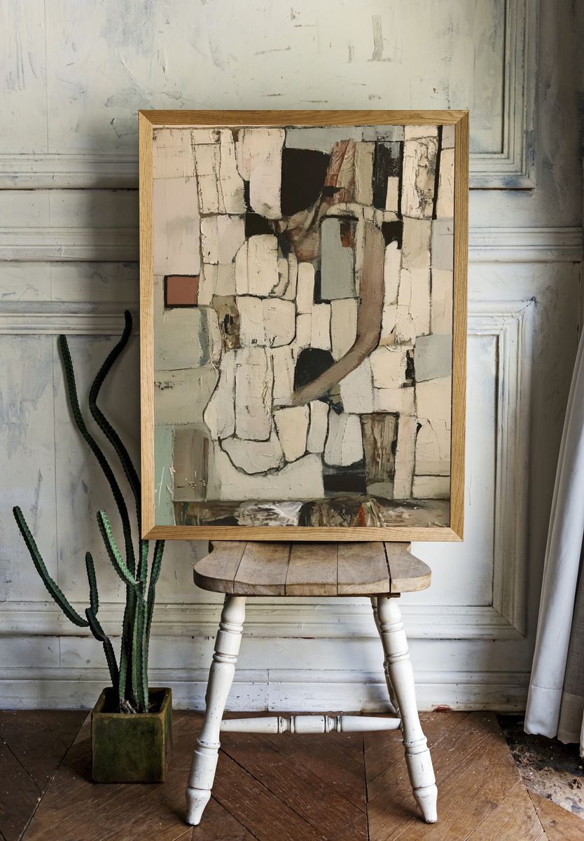 Textured Cubist Abstract Poster. room preview